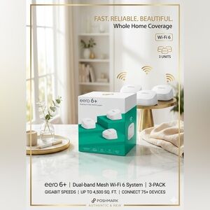 Amazon eero 6+ Mesh Wi-Fi 6 System (3-Pack) - BRAND NEW & FACTORY SEALED